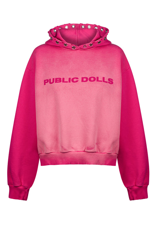 HYSTERIC DISTRESSED P!NK HOODIE 07